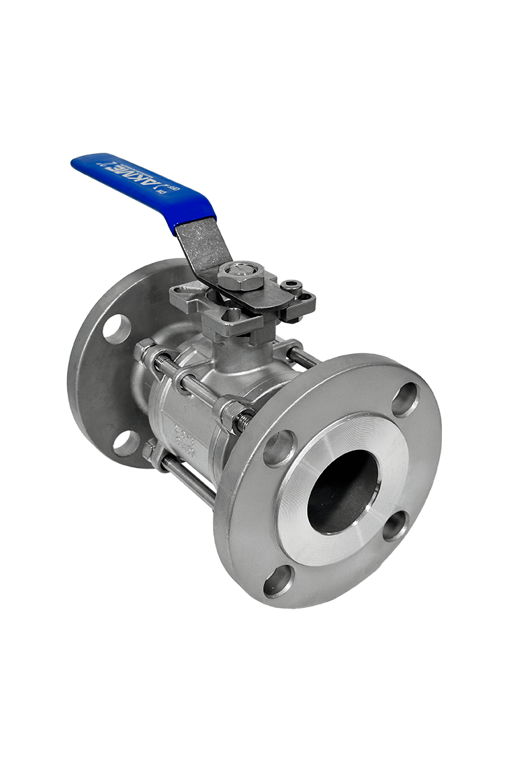 Ilustração Válvula Esfera Tripartida Com Flange 150LBS